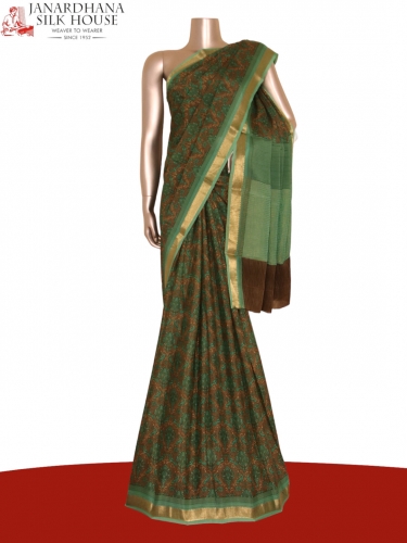 Exclusive Floral Pure Crepe Silk Saree